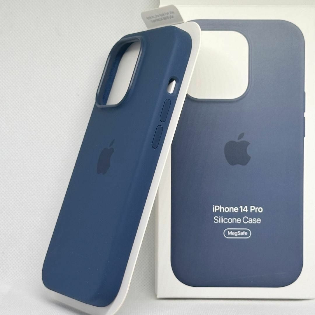 新品−純正互換品iPhone14Pro  シリコンケース-ストームブルー スマホ/家電/カメラのスマホアクセサリー(iPhoneケース)の商品写真