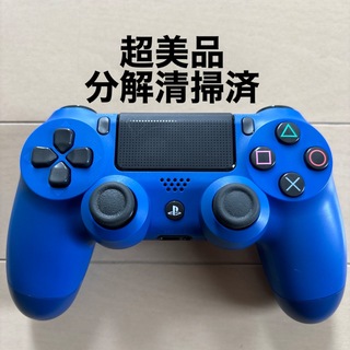プレイステーション4(PlayStation4)の超美品 SONY PS4 純正 コントローラー DUALSHOCK4 ブルー(家庭用ゲーム機本体)