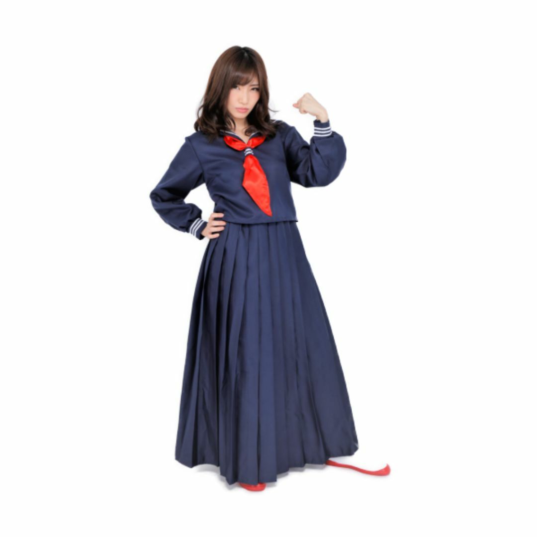 スケバン 大人用 レディース セーラー服 上下 ロングセーラー スケ番 制服 エンタメ/ホビーのコスプレ(衣装一式)の商品写真