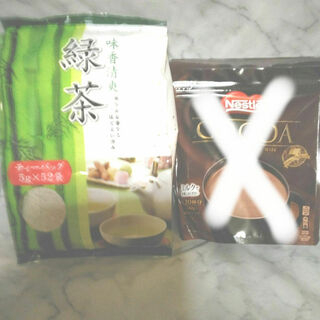 ネスレ(Nestle)の緑茶ティーパック3g×52袋　ネスレ調整cocoa　約20杯分180g  セット(その他)