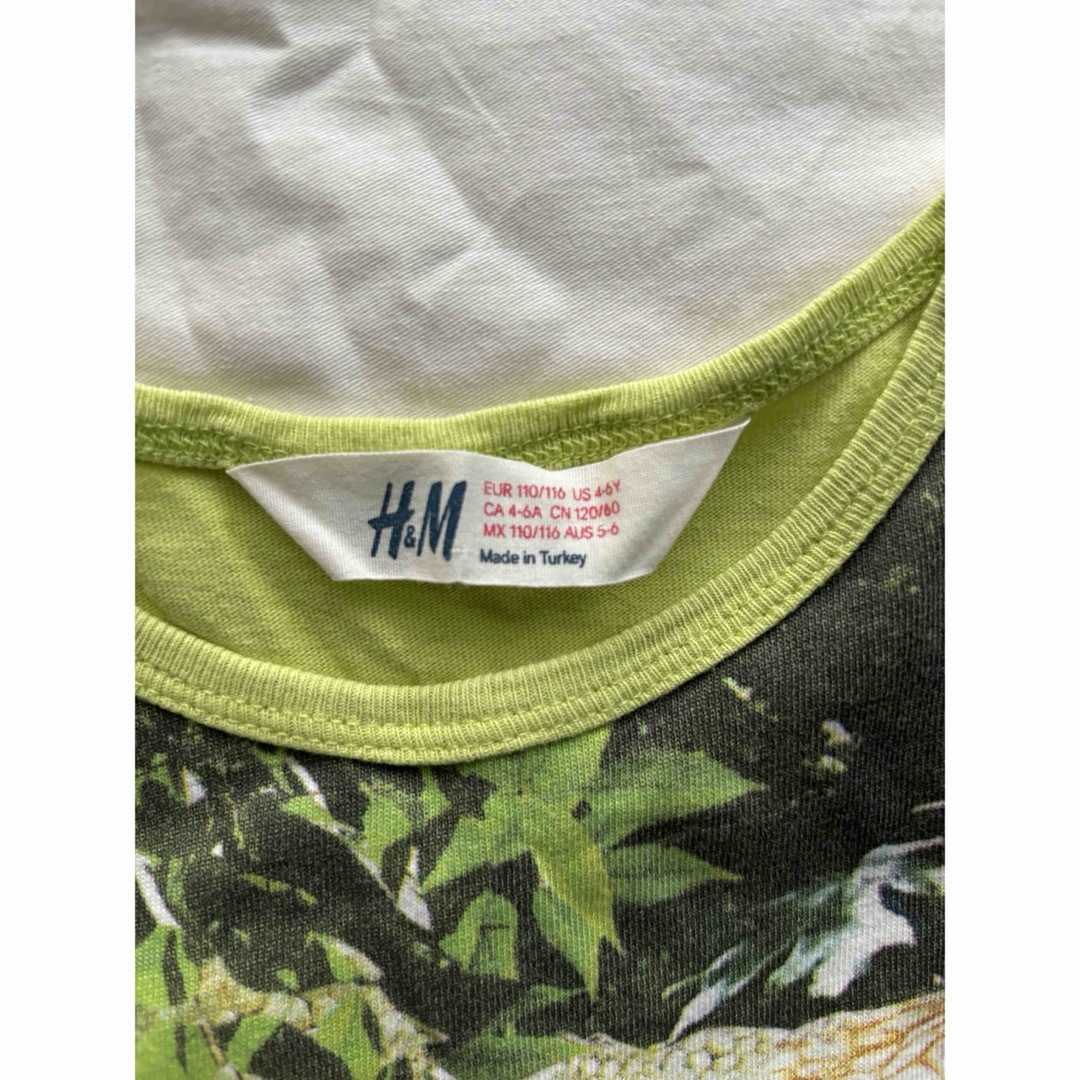 H&M(エイチアンドエム)のH&M 恐竜　タンクトップ　120cm キッズ/ベビー/マタニティのキッズ服男の子用(90cm~)(Tシャツ/カットソー)の商品写真