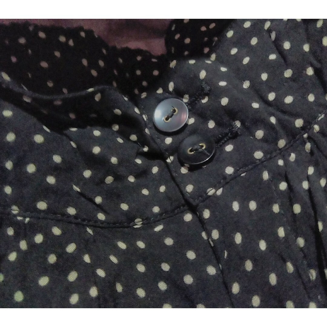 SELF PORTRAIT(セルフポートレイト)のドット　黒　ショートパンツ　キュロットスカート　フレア　M　セルフポートレート レディースのパンツ(キュロット)の商品写真