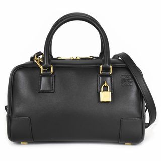 LOEWE - ロエベ LOEWE アマソナ23 ボストンバッグ 2WAY カーフスキン A039N07X01 ブラック レザー ハンドバッグ ショルダーバッグ【中古】