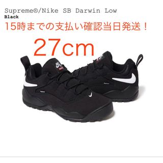 シュプリーム(Supreme)のSupreme × Nike SB Darwin Low Black 黒 27(スニーカー)