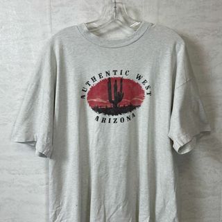 メイドインUSA　シングルステッチ　灰色グレー　サイズＸＬ　ビンテージメンズ古着(Tシャツ/カットソー(半袖/袖なし))