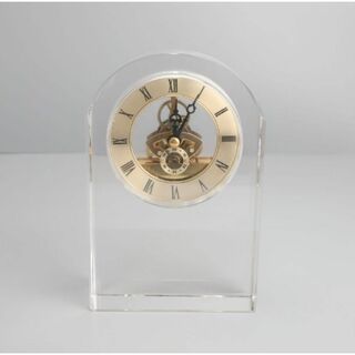 時計 モダン クロック 置時計 ガラス クロック アンティーク 置物 アーチ(置時計)