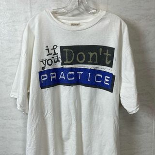 ビンテージシングルステッチ　サイズＸＬ　白ホワイト　両面ロゴ　メンズ　古着(Tシャツ/カットソー(半袖/袖なし))