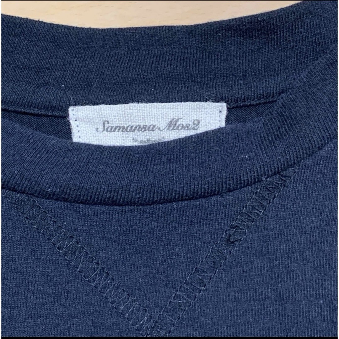 SM2(サマンサモスモス)のサマンサモスモス SM2 黒 半袖Ｔシャツ ゆったりサイズ レディースのトップス(Tシャツ(半袖/袖なし))の商品写真