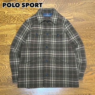 ポロラルフローレン(POLO RALPH LAUREN)の90s POLO SPORT ウールネルシャツジャケット チェック ブラウン(その他)