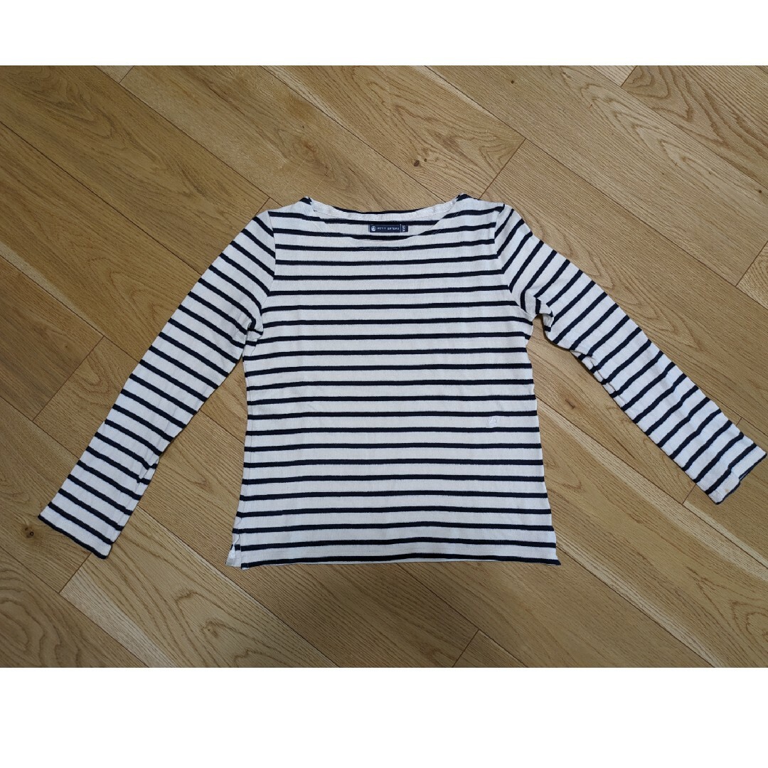 PETIT BATEAU(プチバトー)のプチバトー　ボーダー長袖カットソー　xxsサイズ レディースのトップス(カットソー(長袖/七分))の商品写真