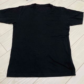 ユニクロ(UNIQLO)のUNIQLO ユニクロ　Tシャツ　ブラック　黒　半袖　無地　Lサイズ　メンズ　(Tシャツ/カットソー(半袖/袖なし))