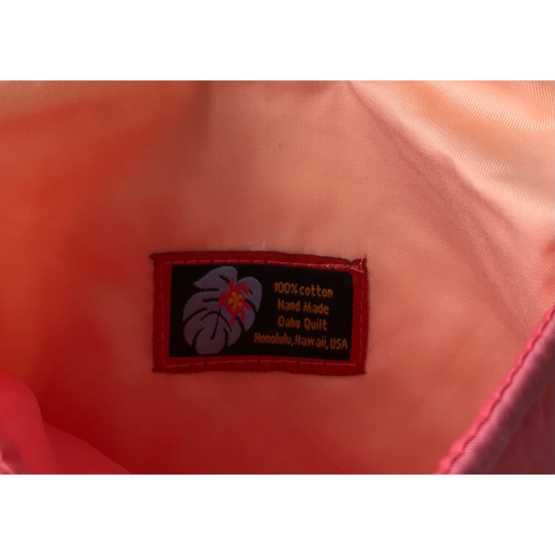 「正規品」エコバッグ ♡ホヌ/プルメリア♡ライトピーチ♡ハワイアンキルト レディースのバッグ(エコバッグ)の商品写真