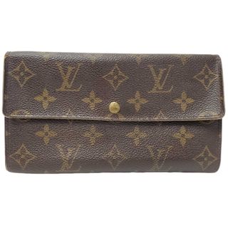 ルイヴィトン(LOUIS VUITTON)のLOUIS VUITTON ルイ ヴィトン モノグラム ポシェット ポルトモネ クレディ M61723 中古 ブランド 長財布 ブラウン 32404K342(長財布)