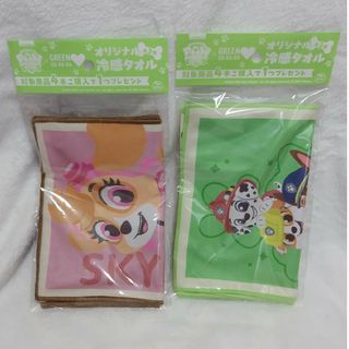 パウパトロール オリジナル 冷感タオル 2枚セット サントリー グリーンダカラ(タオル/バス用品)