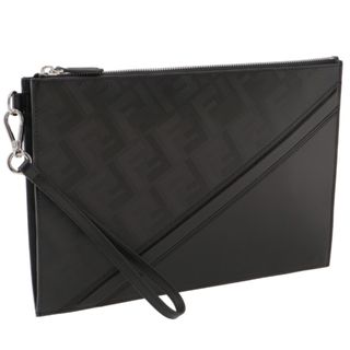 フェンディ(FENDI)のフェンディ/FENDI バッグ メンズ CLUTCH FF LOGO DIAGONAL クラッチバッグ NERO+PALLADIO 7N0110-AP1T-F0GXN _0410ff(セカンドバッグ/クラッチバッグ)