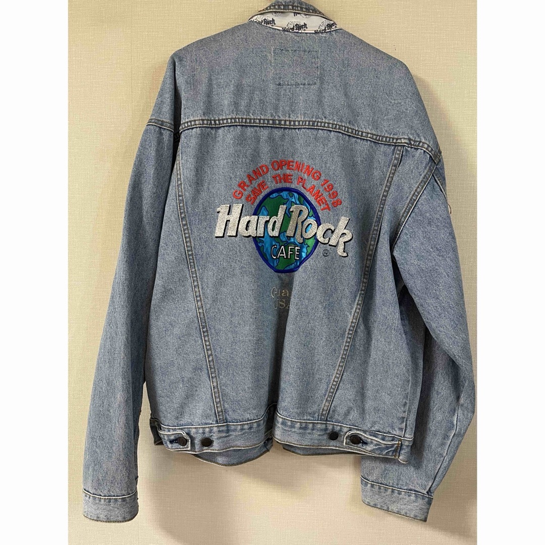 Hard Rock CAFE(ハードロックカフェ)のハードロックカフェ　Guam  刺繍ロゴ　USA Lサイズ メンズのジャケット/アウター(Gジャン/デニムジャケット)の商品写真