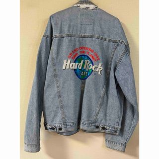 ハードロックカフェ(Hard Rock CAFE)のハードロックカフェ　Guam  刺繍ロゴ　USA Lサイズ(Gジャン/デニムジャケット)