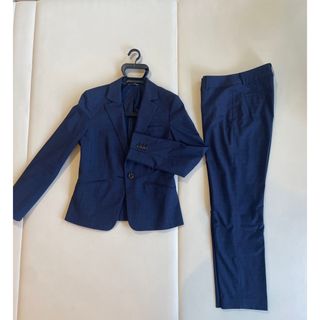 THE SUIT COMPANY - 【クリーニング済】チェック柄ネイビー　ビジネススーツ セットアップ くるぶし丈