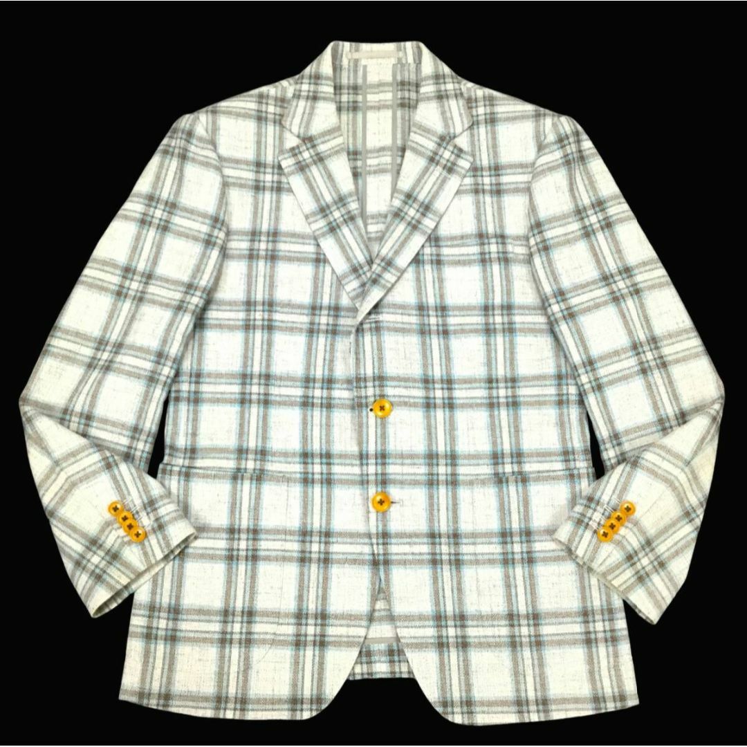 伊製 ANGELICO アンジェリコ リネン混 テーラードジャケット メンズのジャケット/アウター(テーラードジャケット)の商品写真