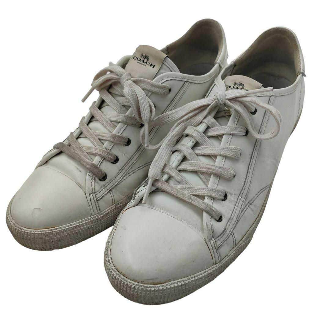 COACH(コーチ)のCOACH コーチ ローカット スニーカー 靴 レザー ホワイト系 メンズの靴/シューズ(スニーカー)の商品写真
