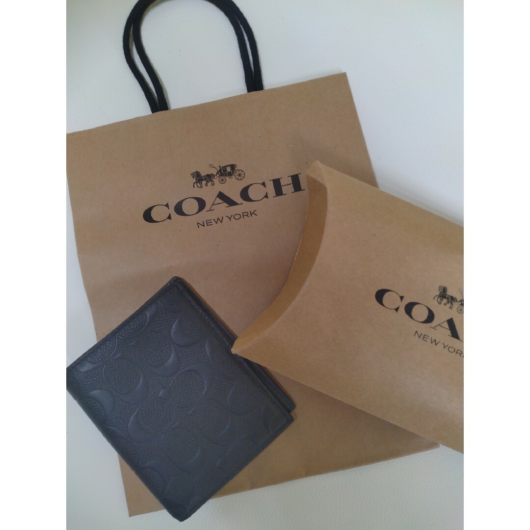 COACH(コーチ)の【COACH】二つ折り財布・中古品 メンズのファッション小物(折り財布)の商品写真