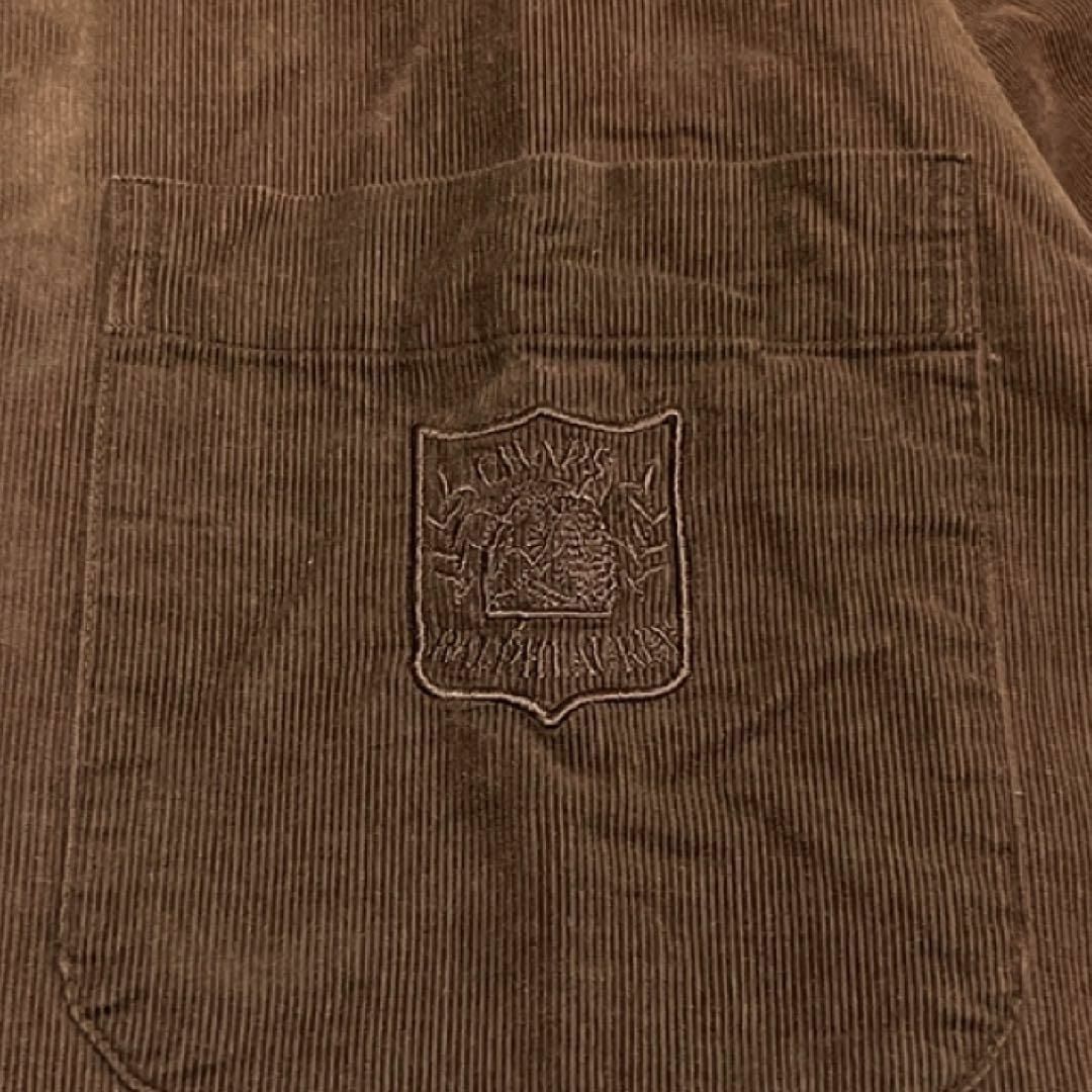 POLO RALPH LAUREN(ポロラルフローレン)の80s CHAPS RALPH LAUREN コーデュロイシャツ 細畝 ブラウン メンズのトップス(Tシャツ/カットソー(七分/長袖))の商品写真