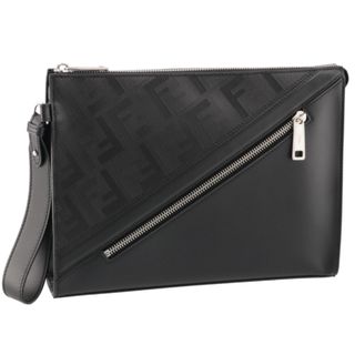 フェンディ(FENDI)のフェンディ/FENDI バッグ メンズ CLUTCH FF LOGO DIAGONAL BLAC クラッチバッグ NERO+PALLADIO 7VA491-AQW1-F0GXN _0410ff(セカンドバッグ/クラッチバッグ)