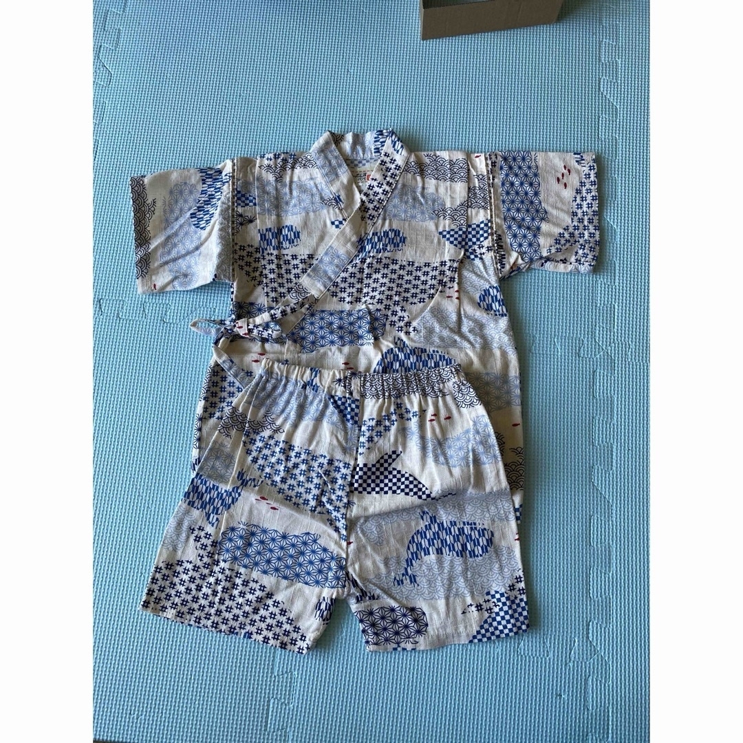 甚平　キッズ　95 キッズ/ベビー/マタニティのキッズ服男の子用(90cm~)(甚平/浴衣)の商品写真