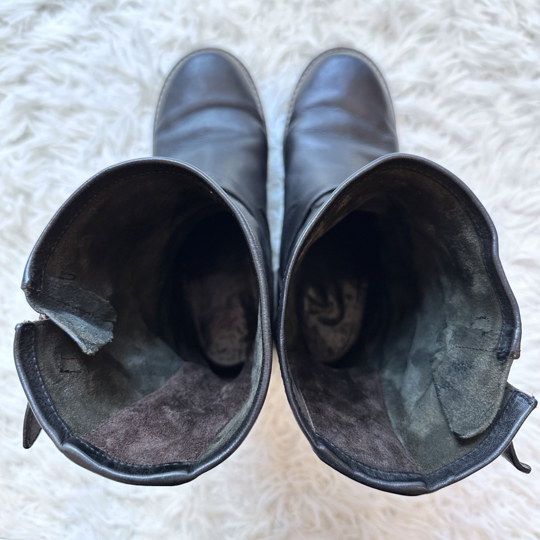 BUTTERO(ブッテロ)のBUTTERO エンジニアブーツ レザーブーツ キルティング ブラック 黒 37 レディースの靴/シューズ(ブーツ)の商品写真