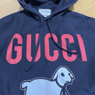 Gucci - ⚫︎GUCCIグッチ黒ラム柄フーディスウェット