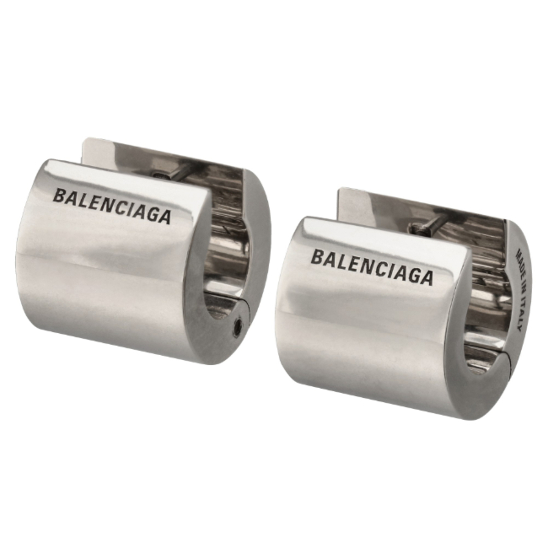 Balenciaga(バレンシアガ)のバレンシアガ/BALENCIAGA ピアス メンズ GARAGE EARRINGS P フープピアス ANTIQUE SILVER 2024年春夏新作 770132-TZ99I-0911 メンズのアクセサリー(ピアス(両耳用))の商品写真