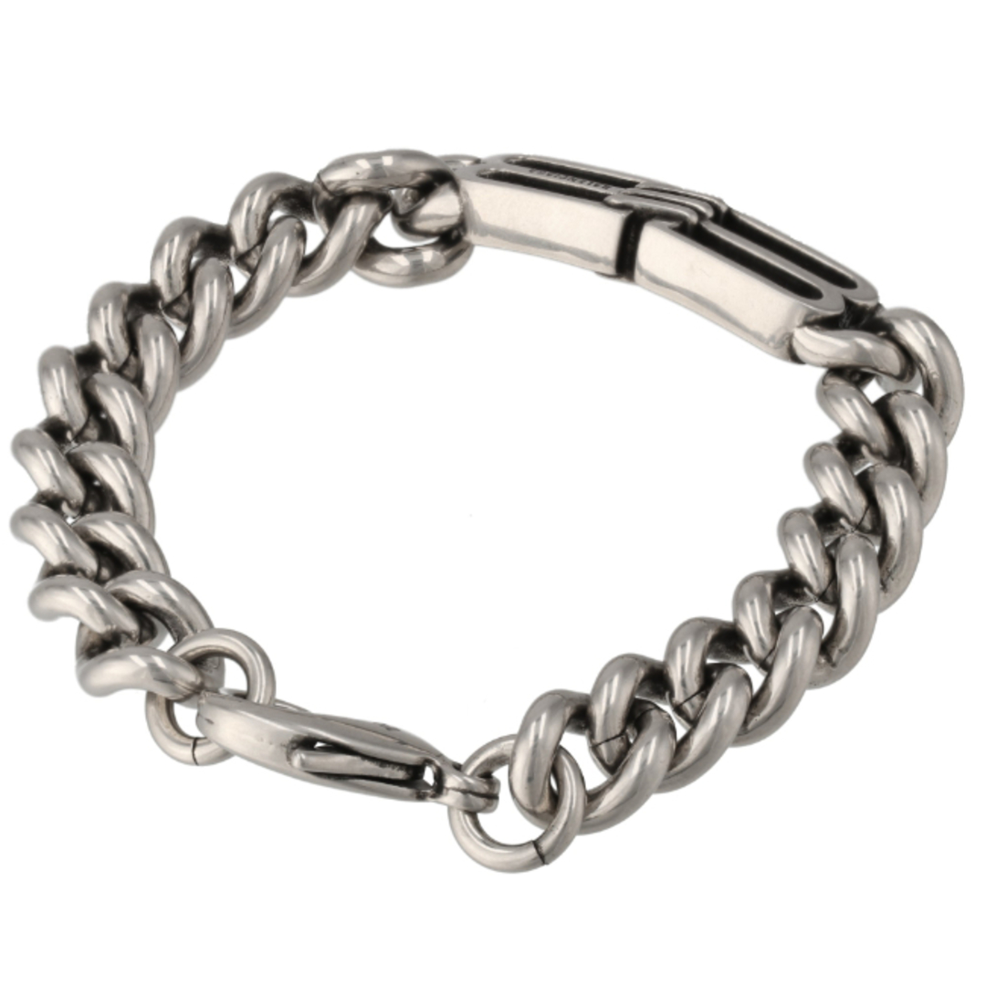中古】BALENCIAGA 細う チェーンブレスレット シルバー系 中古】BALENCIAGA 細う チェーンブレスレット シルバー系