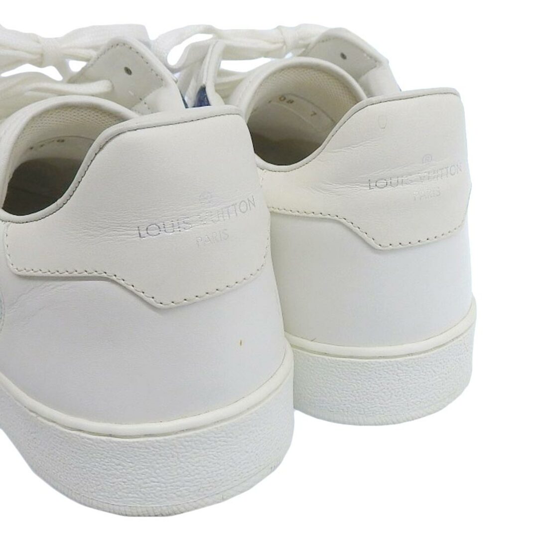 LOUIS VUITTON(ルイヴィトン)のルイヴィトン 美品 LOUIS VUITTON ルイヴィトン リヴォリ デニム スニーカー シューズ メンズ ホワイト×ブルー 7 18年 7 メンズの靴/シューズ(その他)の商品写真