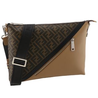 フェンディ(FENDI)のフェンディ/FENDI バッグ メンズ CLUTCH LOGO FF ショルダーバッグ BROWN 2024年春夏新作 7VA470-ALKA-F1IKC(ショルダーバッグ)