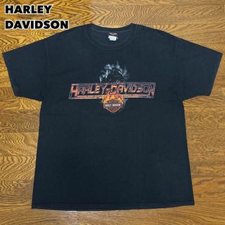 ハーレーダビッドソン(Harley Davidson)のHARLEY DAVIDSON Tシャツ ファイヤー スカル XL(Tシャツ/カットソー(半袖/袖なし))