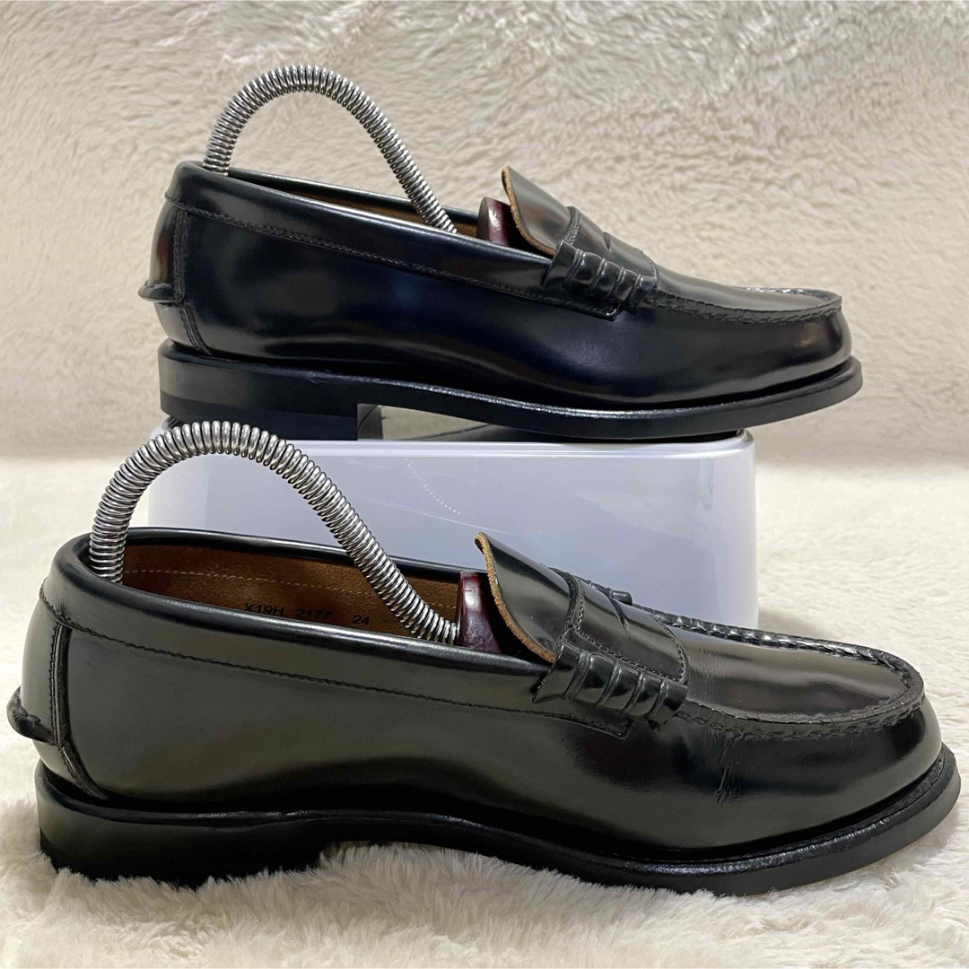 REGAL(リーガル)の美品 REGAL リーガル 2177 コインローファー ブラック 24.0cm メンズの靴/シューズ(ドレス/ビジネス)の商品写真