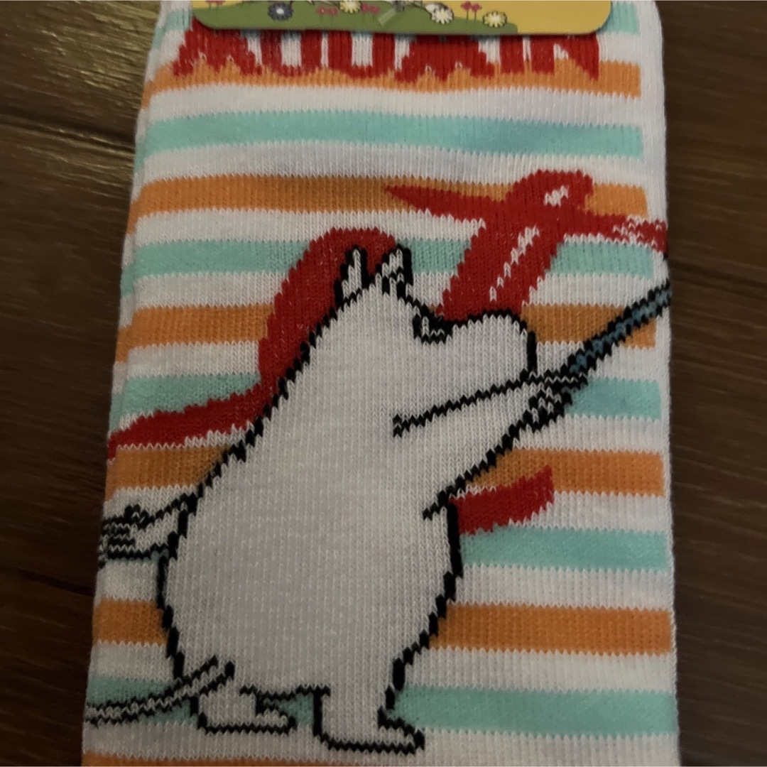 MOOMIN(ムーミン)のレディーススニーカーソックス3個セット　ムーミン＆ジェリー柄　キャラクター　新品 レディースのレッグウェア(ソックス)の商品写真