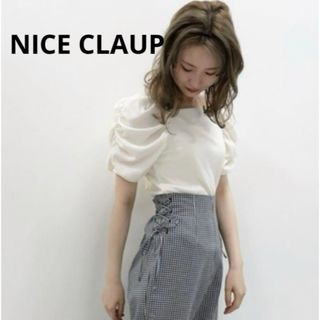 NICE CLAUP - 新品✨ナイスクラップ　オーガンジーバックリボントップス