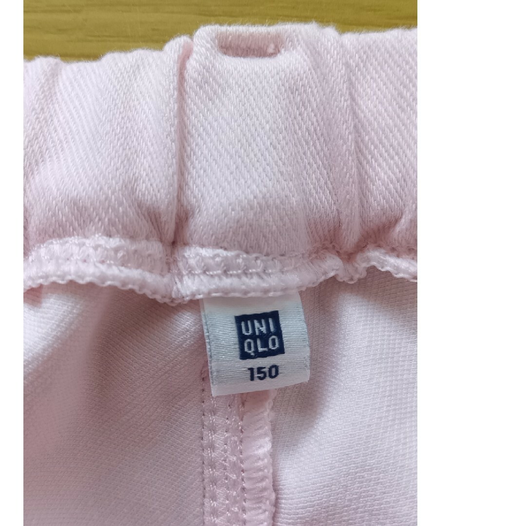 UNIQLO(ユニクロ)のユニクロ 150 ベビーピンクパンツ キッズ/ベビー/マタニティのキッズ服女の子用(90cm~)(パンツ/スパッツ)の商品写真