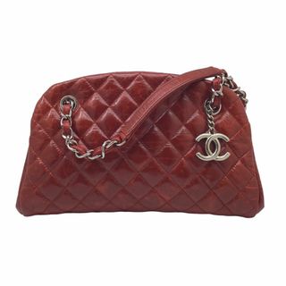 シャネル(CHANEL)のCHANEL　シャネル　マトラッセ　ガマ口　チェーンバッグ　ハンドバッグ　カバン　鞄　エイジドカーフ　レザー　レッド　シルバー金具　レディース(ハンドバッグ)