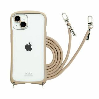 【色: ベージュ】NATURAL design iPhone15/14用 背面ケ(その他)