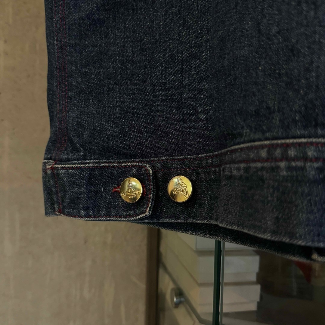 Vivienne Westwood(ヴィヴィアンウエストウッド)のヴィヴィアンウエストウッド　デニム　オーブ刺繍ジャケット　レア メンズのパンツ(デニム/ジーンズ)の商品写真
