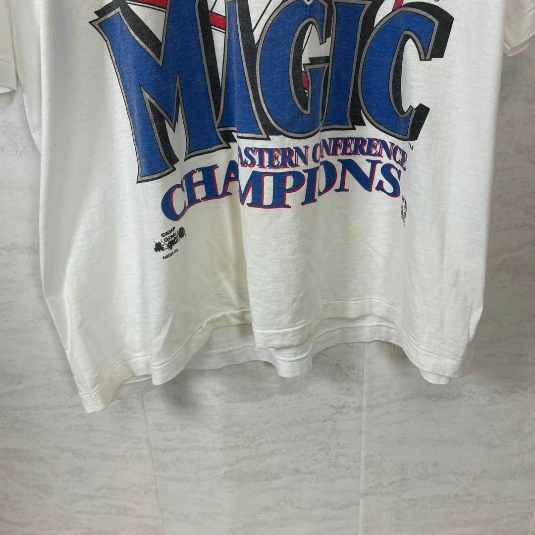 ビンテージ　シングルステッチ　NBAバスケ　オーランドマジック　90Ｓメンズ古着 メンズのトップス(Tシャツ/カットソー(半袖/袖なし))の商品写真