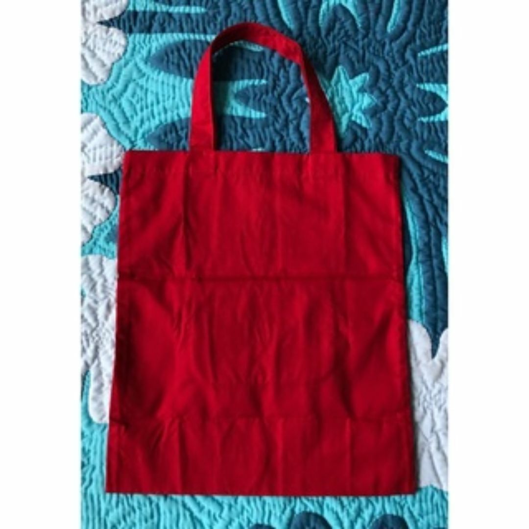 「正規品」エコバッグ ♡ホヌ/プルメリア♡赤♡ハワイアンキルト レディースのバッグ(エコバッグ)の商品写真