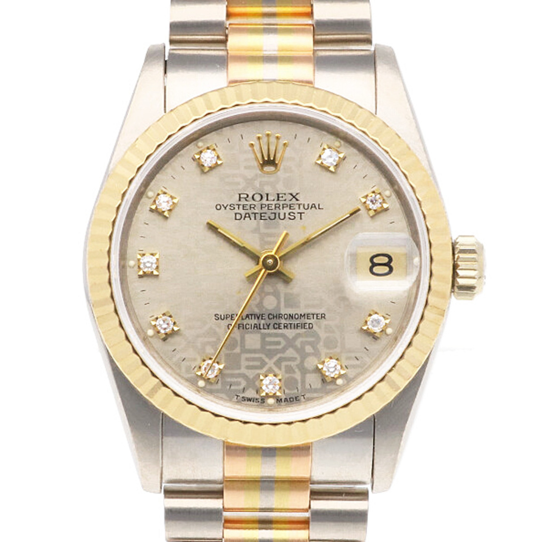 ROLEX(ロレックス)のロレックス デイトジャスト オイスターパーペチュアル 腕時計 時計 18金 K18ホワイトゴールド 68279G 自動巻き ユニセックス 1年保証 ROLEX  中古 レディースのファッション小物(腕時計)の商品写真