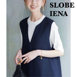 【美品】スローブイエナ　SLOBE IENAレーヨンポリ16GニットTEE