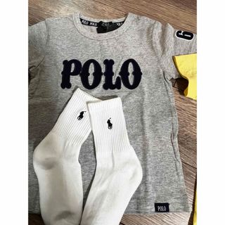 ポロラルフローレン(POLO RALPH LAUREN)のポロ　polo半袖Tシャツグレー　ラルフローレン靴下　ソックス(Tシャツ/カットソー)