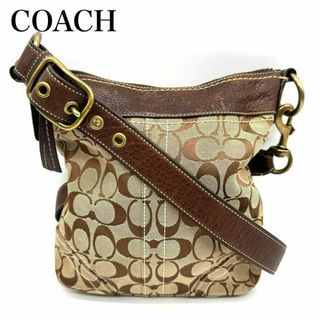 コーチ(COACH)のCOACH コーチ シグネチャーキャンバス ショルダーバッグ ベージュ(ショルダーバッグ)