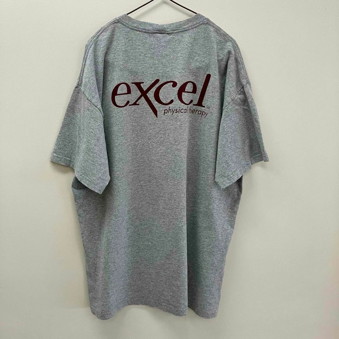 【美品】古着　スクールロゴ　Tシャツ　グレー　メンズ　XLサイズ メンズのトップス(Tシャツ/カットソー(半袖/袖なし))の商品写真