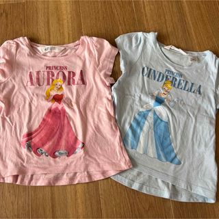 エイチアンドエム(H&M)のH&M  ディズニープリンセス　オーロラ姫とシンデレラTシャツ(Tシャツ/カットソー)